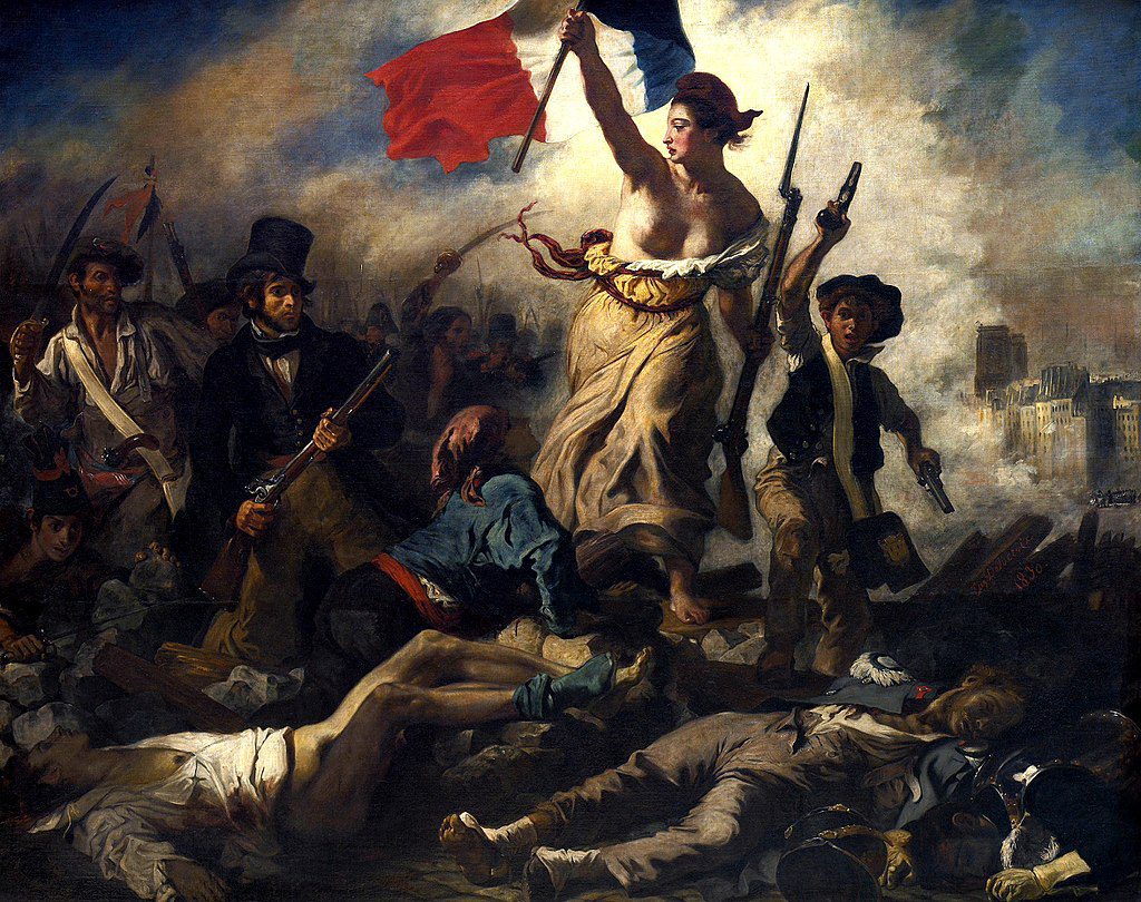 Marianne guiando o povo, Eugène Delacroix 1830